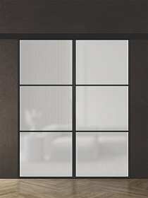 Межкомнатная дверь Спейс Ап 2 Black Двойная - фото Межкомнатная дверь Спейс Ап 2 Black Двойная - фото