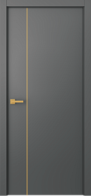 Межкомнатная дверь Avesta 1V Молдинг Золото Эмаль графит - фото Межкомнатная дверь Avesta 1V Молдинг Золото Эмаль графит - фото