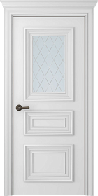 Межкомнатная дверь Палаццо 3/1 Эмаль белый - фото