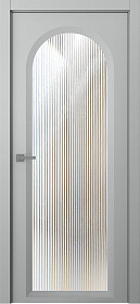 Межкомнатная дверь Аргентум 1E Эмаль светло-серый - фото
