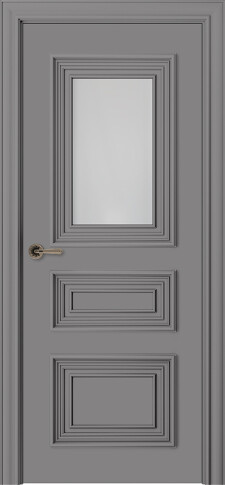 Межкомнатная дверь Палаццо 3/1 Эмаль графит - фото