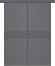 Межкомнатная дверь Ивент 2 Эмаль графит Купе двойное - фото