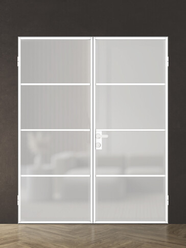 Межкомнатная дверь Спейс Апр 3 White Двойная - фото