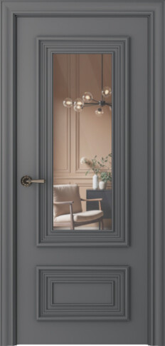 Межкомнатная дверь Палаццо 2 Эмаль графит - фото Межкомнатная дверь Палаццо 2 Эмаль графит - фото
