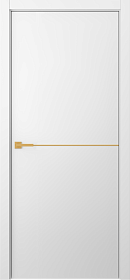 Межкомнатная дверь Avesta 1H Молдинг Золото Эмаль белый - фото