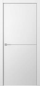 Межкомнатная дверь Avesta 1H Молдинг Хром Эмаль белый - фото
