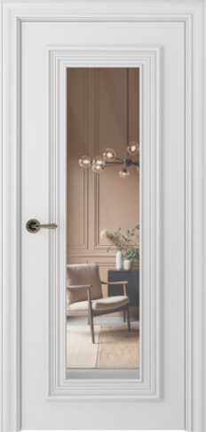 Межкомнатная дверь Палаццо 1 Эмаль белый - фото