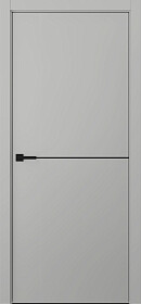 Межкомнатная дверь Avesta 1H Молдинг Чёрный Эмаль пепельный - фото