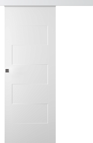 Межкомнатная дверь Split Эмаль белый Купе - фото