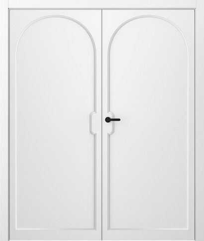 Межкомнатная дверь Триумф 1 Эмаль белый Двойная - фото Межкомнатная дверь Триумф 1 Эмаль белый Двойная - фото