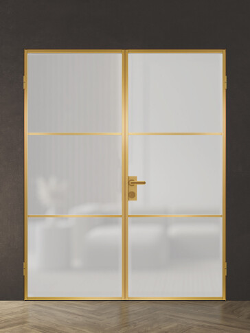 Межкомнатная дверь Спейс Апр 2 Gold Двойная - фото