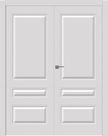 Межкомнатная дверь Роялти Эмаль белый Двойная - фото