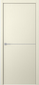 Межкомнатная дверь Avesta 1H Молдинг Хром Эмаль шампань - фото