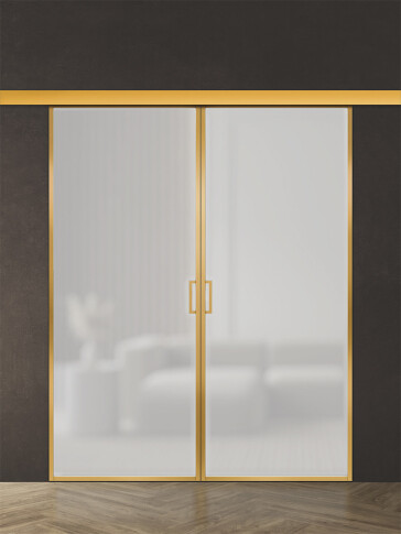 Межкомнатная дверь Спейс Ап 1 Gold Двойная - фото Межкомнатная дверь Спейс Ап 1 Gold Двойная - фото
