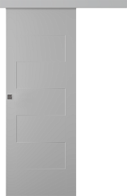 Межкомнатная дверь Split Эмаль светло-серый Купе - фото