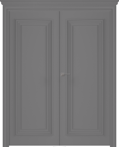 Межкомнатная дверь Палаццо 1 Эмаль графит Двойная - фото Межкомнатная дверь Палаццо 1 Эмаль графит Двойная - фото
