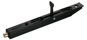 Ригель L160 BL, шпингалет торцевой, черный фото