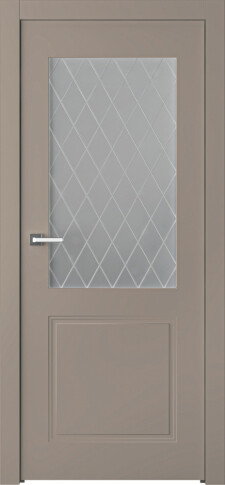 Межкомнатная дверь Кремона 2 Эмаль мокко - фото