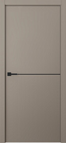 Межкомнатная дверь Avesta 1H Молдинг Чёрный Эмаль мокко - фото