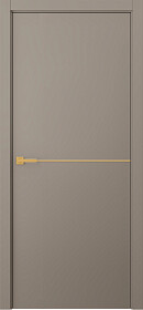 Межкомнатная дверь Avesta 1H Молдинг Золото Эмаль мокко - фото