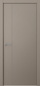 Межкомнатная дверь Avesta 1V Молдинг Хром Эмаль мокко - фото