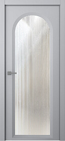 Межкомнатная дверь Аргентум 1E Эмаль светло-серый - фото