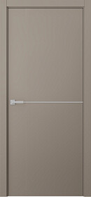 Межкомнатная дверь Avesta 1H Молдинг Хром Эмаль мокко - фото