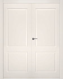 Межкомнатная дверь Alta Эмаль жемчуг Двойная - фото
