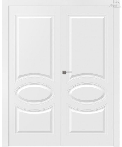 Межкомнатная дверь Элина Эмаль белый Двойная - фото