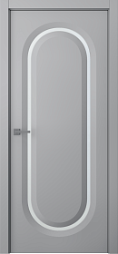 Межкомнатная дверь Аргентум 1D Эмаль светло-серый - фото