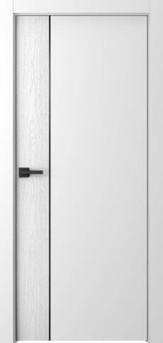 Межкомнатная дверь Вега 1 Молдинг Черный Эмаль белый - фото Межкомнатная дверь Вега 1 Молдинг Черный Эмаль белый - фото