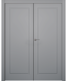 Межкомнатная дверь Стелла 1 Эмаль светло-серый Двойная - фото