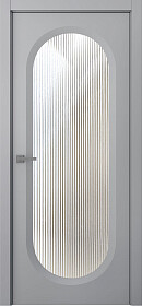 Межкомнатная дверь Аргентум 1B Эмаль светло-серый - фото