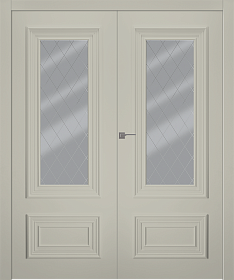 Межкомнатная дверь Палаццо 2 Эмаль шёлк Двойная - фото
