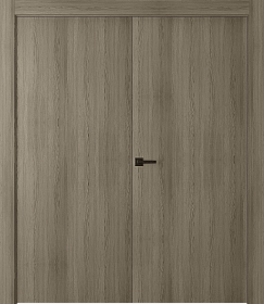 Межкомнатная дверь Лайнвуд 1 Дуб дымчатый Двойная - фото