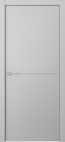 Межкомнатная дверь Avesta 1H Молдинг Хром Эмаль пепельный - фото