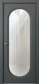 Межкомнатная дверь Аргентум 1B Эмаль графит - фото