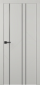 Межкомнатная дверь Флекс 1 Молдинг Чёрный Эмаль пепельный - фото