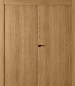 Межкомнатная дверь Лайнвуд 1 Дуб итальянский Двойная - фото
