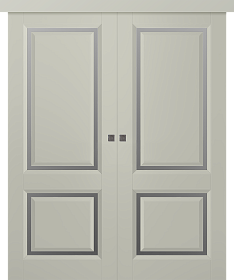Межкомнатная дверь Платинум 2 Эмаль шёлк Купе двойное - фото