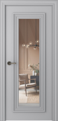 Межкомнатная дверь Палаццо 1 Эмаль пепельный - фото Межкомнатная дверь Палаццо 1 Эмаль пепельный - фото