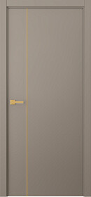 Межкомнатная дверь Avesta 1V Молдинг Золото Эмаль мокко - фото