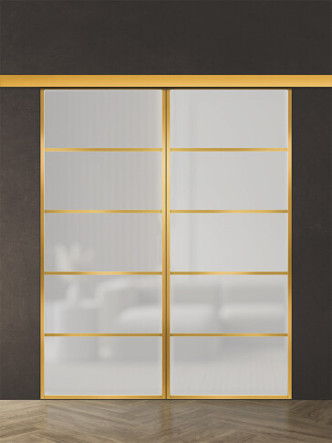 Межкомнатная дверь Спейс Ап 4 Gold Двойная - фото Межкомнатная дверь Спейс Ап 4 Gold Двойная - фото