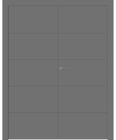 Межкомнатная дверь Arvika Эмаль графит Двойная - фото