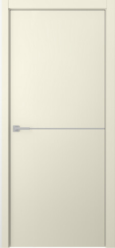 Межкомнатная дверь Avesta 1H Молдинг Хром Эмаль шампань - фото