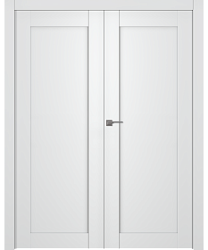 Межкомнатная дверь Avon 07 Белый ПП Двойная - фото