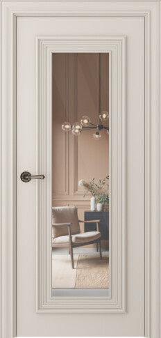 Межкомнатная дверь Палаццо 1 Эмаль жемчуг - фото