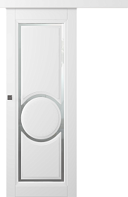 Межкомнатная дверь Аурум 3R Эмаль белый Купе - фото