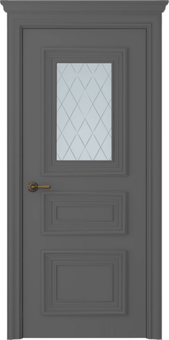Межкомнатная дверь Палаццо 3/1 Эмаль графит - фото