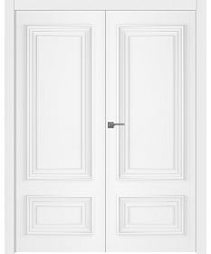 Межкомнатная дверь Палаццо 2 Эмаль белый Двойная - фото